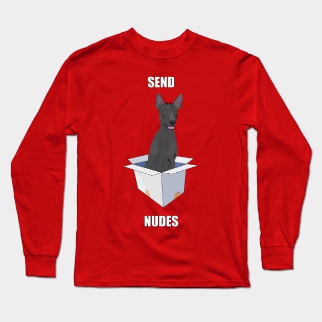 Send Nudes! Long Sleeve T-Shirt by childofthecorn